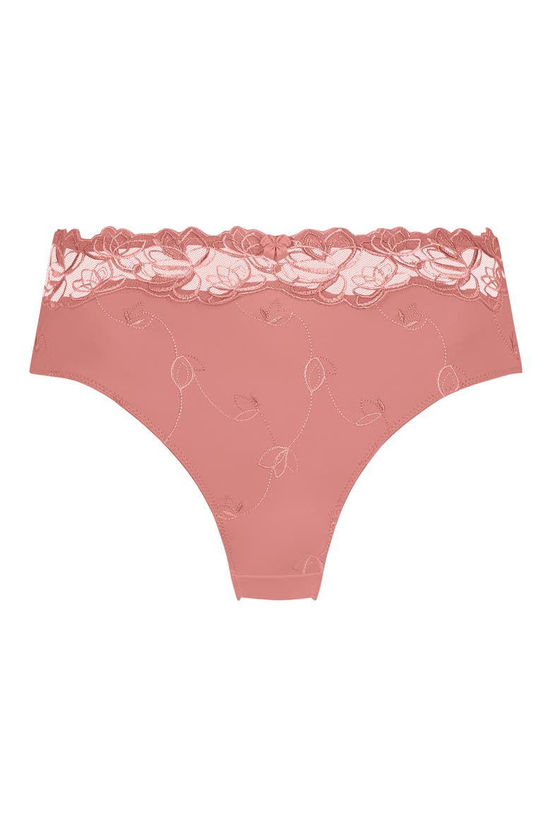 Diva Embroidered Mesh Panties, Alternate, color, LANTANA