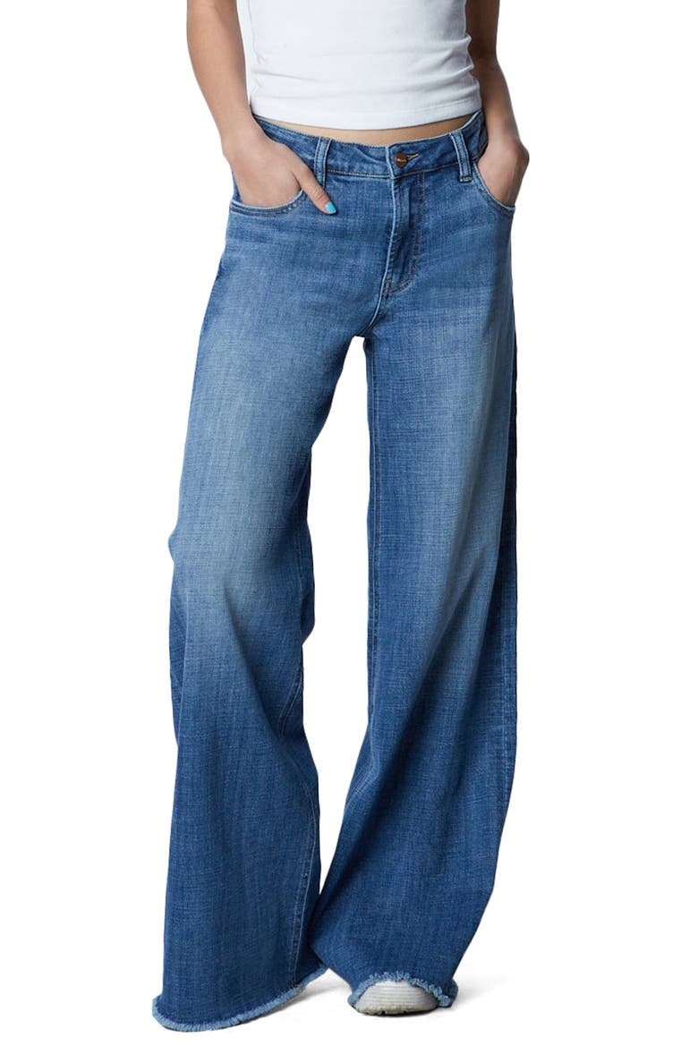 Mighty High Waist Wide Leg Jeans, Main, color, SWIFT BLUE LIGHT
