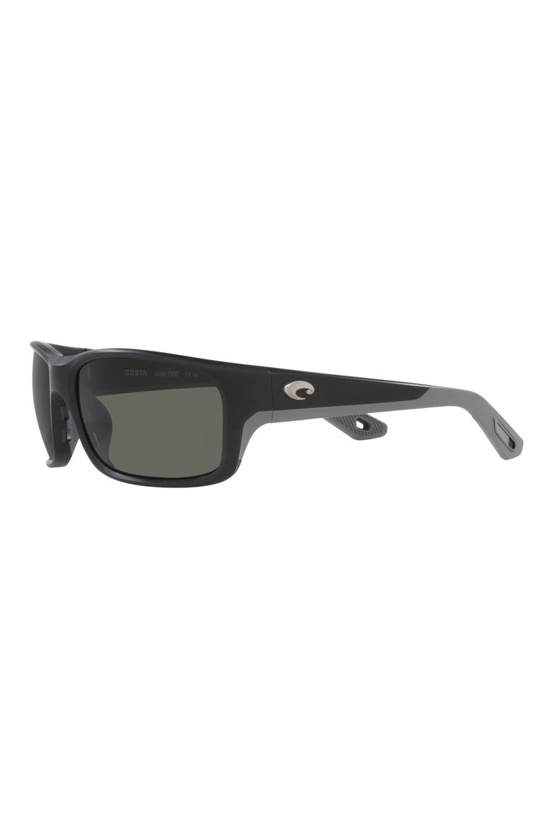 Jose Pro 62mm Polarized Oversize Rectangular Sunglasses, Alternate, color, MATTE BLACK
