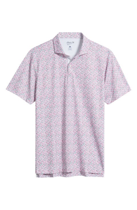 Bloom Neat Floral Performance Polo