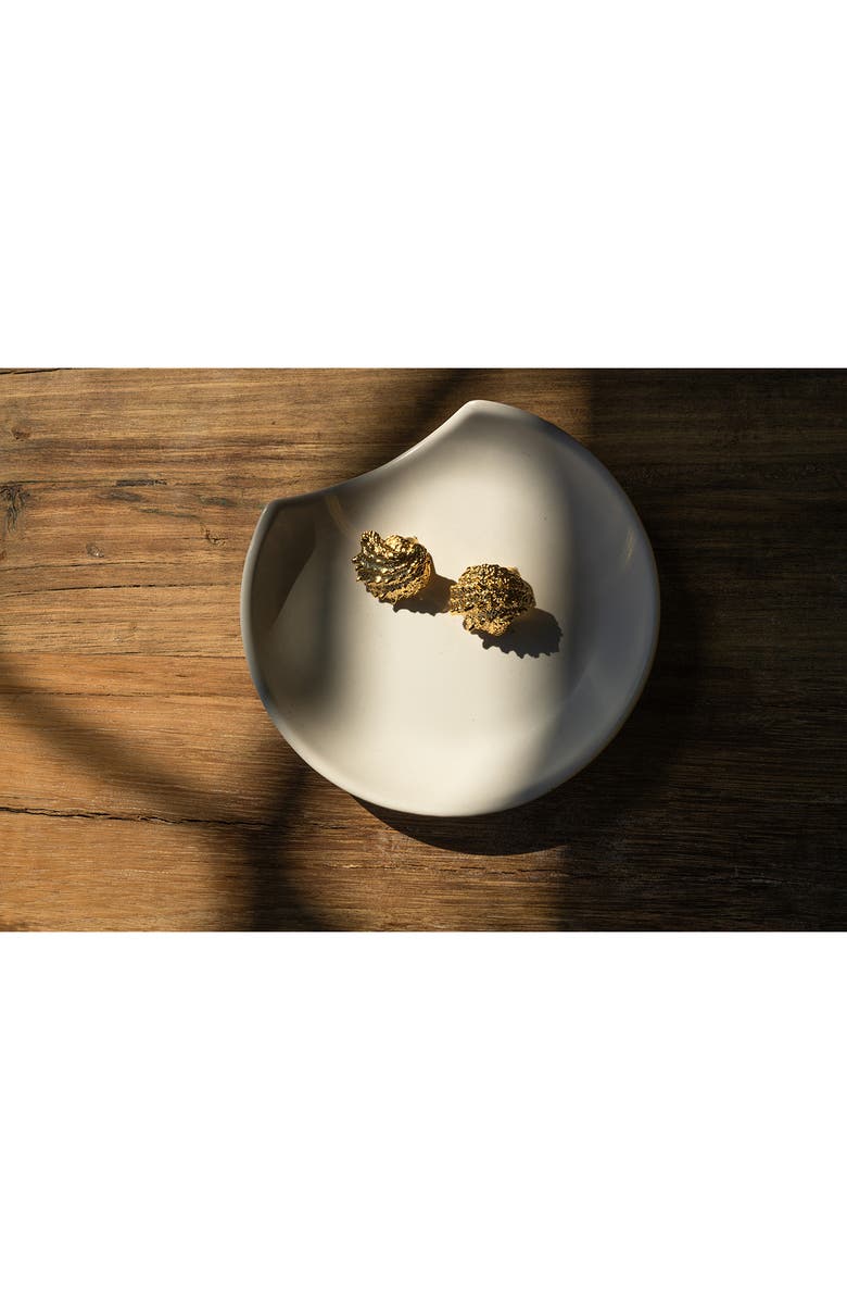 CHRISTINA CARUSO Small Shell Stud Earrings, Alternate, color, 14K Gold