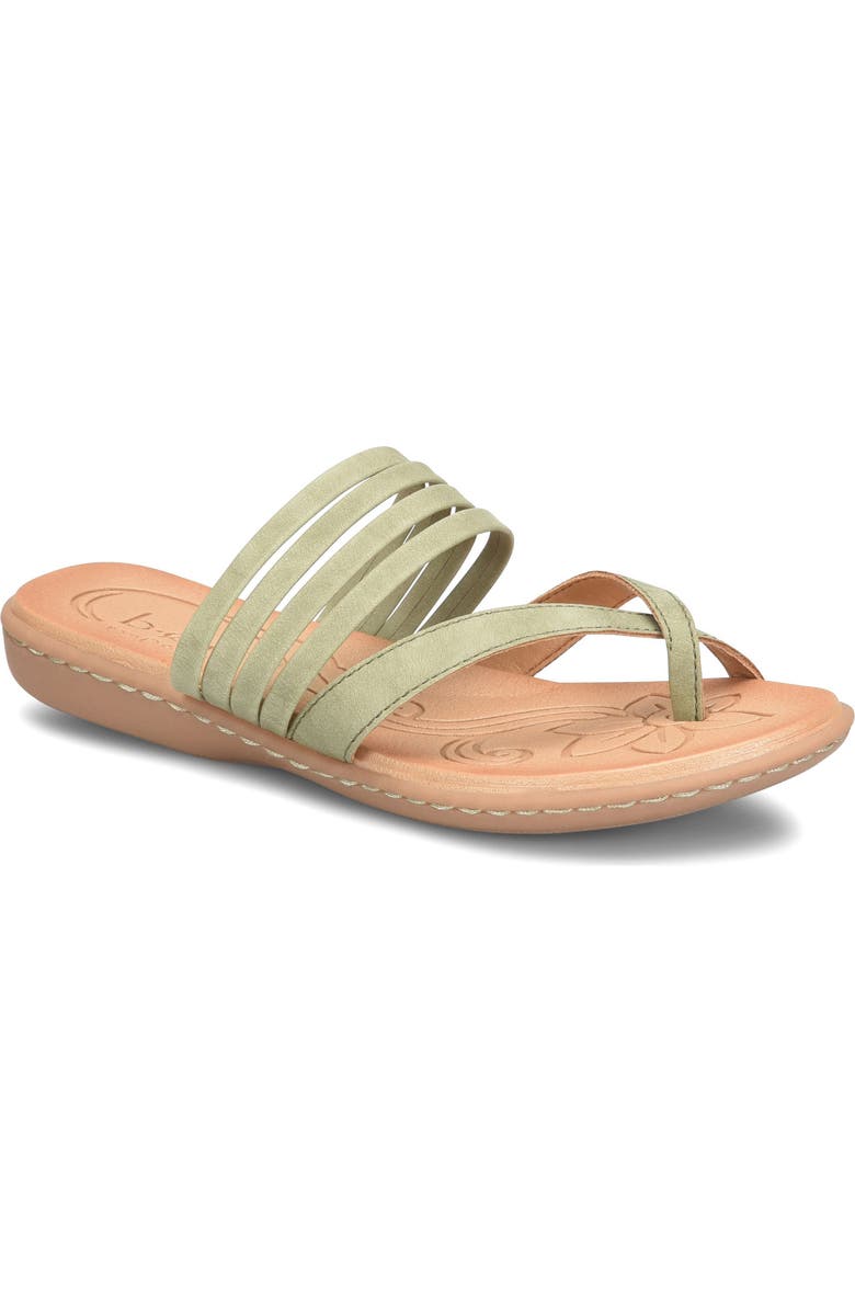 B O C BY BØRN Alisha Toe Loop Sandal, Main, color, Light Green Nubuck