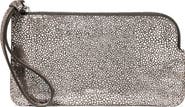 Kate Spade New York Zippy Metallic Dot Leather Wristlet