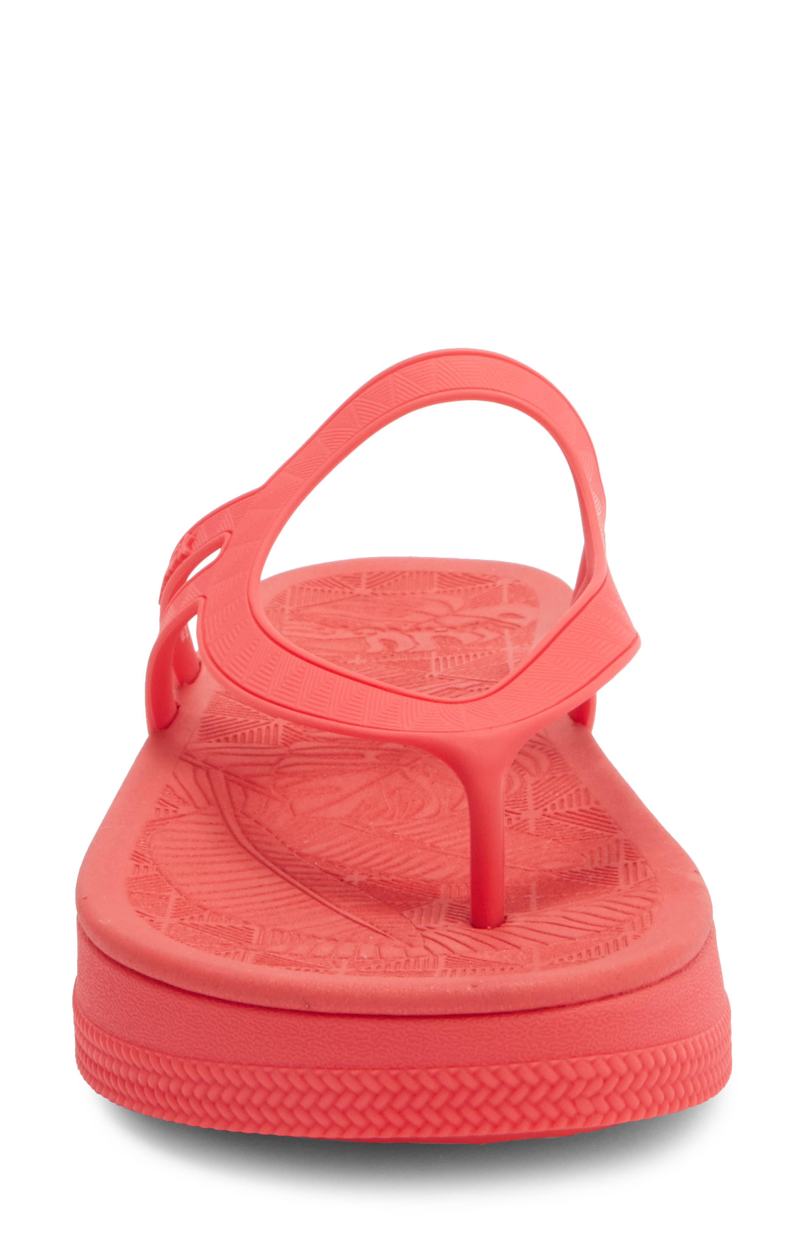 Sunshine Platform Flip Flop, Alternate, color, BITTERSWEET RED
