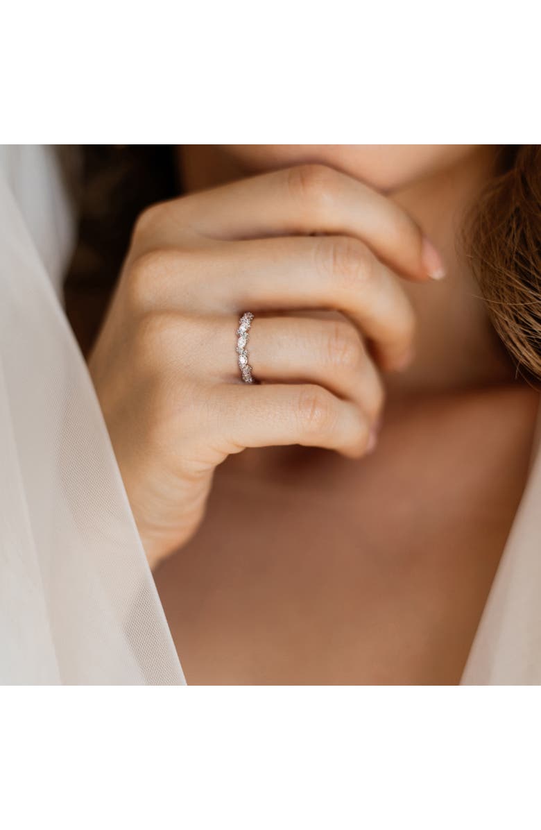 Julianna B. Moissanite Oval Swirl Anniversary Ring, Alternate, color, 