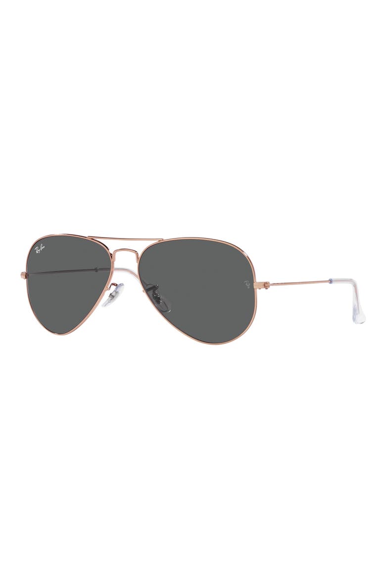 62mm Oversize Aviator Sunglasses, Alternate, color, DARK GREY