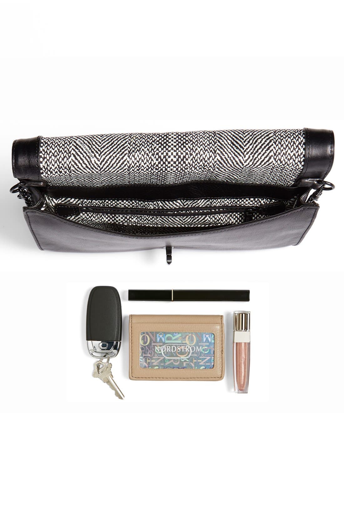 Love Clutch, Alternate, color, BLACK
