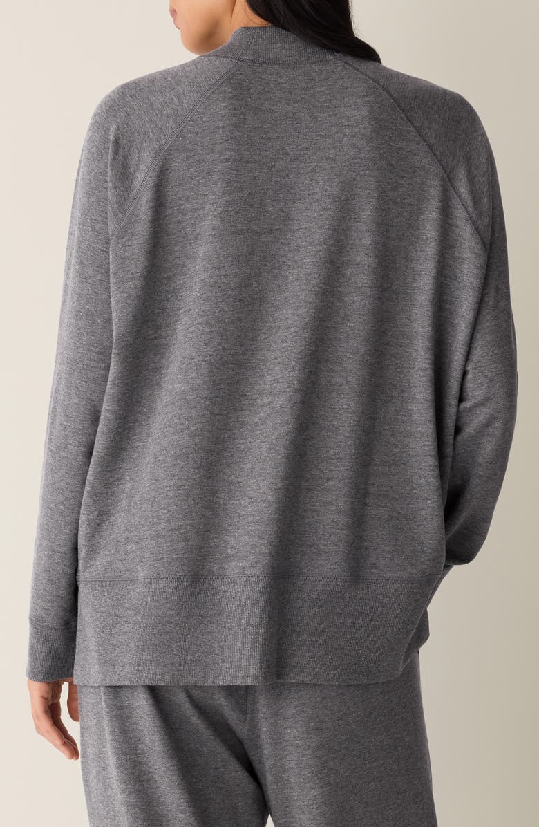 Eileen Fisher Mock Neck Long Sleeve Top, Alternate, color, Ash