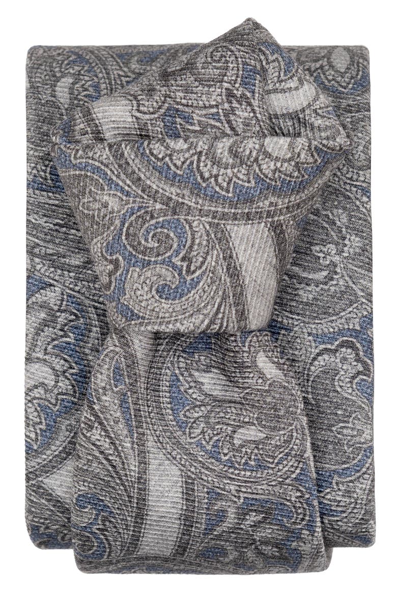 San Marco - Extra Long Printed Silk Tie for Men, Alternate, color, Misty Blue