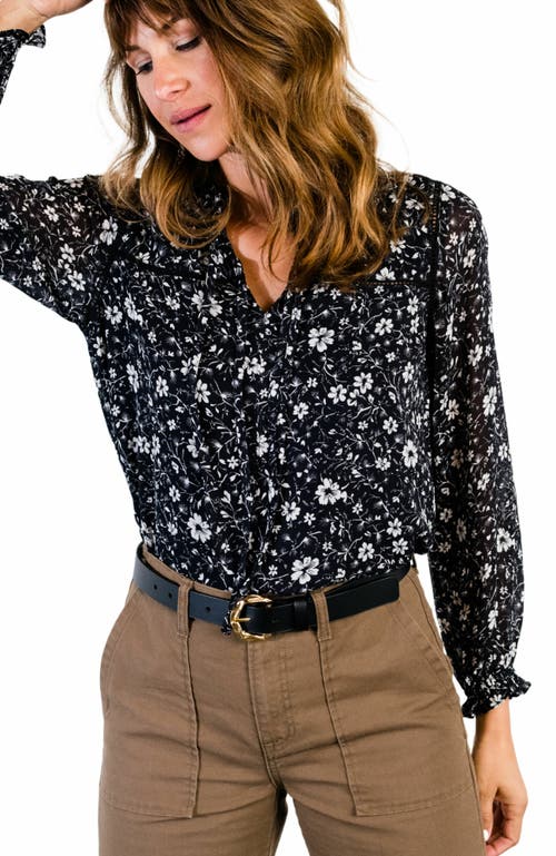 ABLE Annette Tie Blouse in Black/white Floral  product