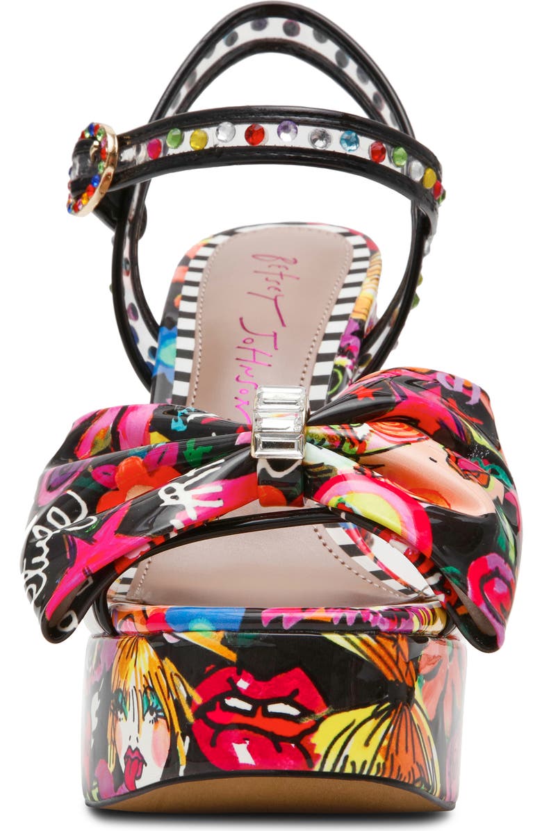 Betsey Johnson Shelley Platform Sandal, Alternate, color, Bright Multi