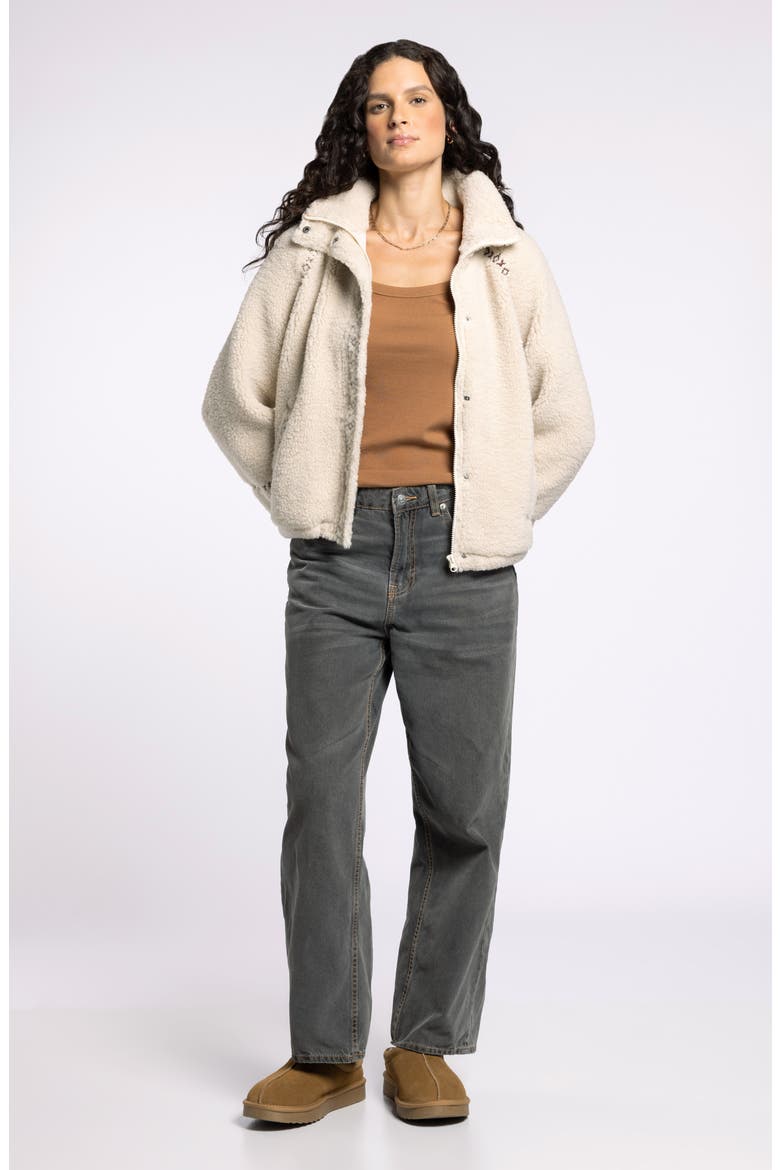 Denver Faux Shearling Jacket, Alternate, color, FRENCH OAK
