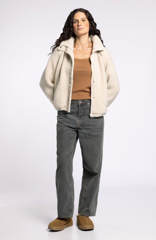 Thread & Supply Denver Faux Shearling Jacket In White