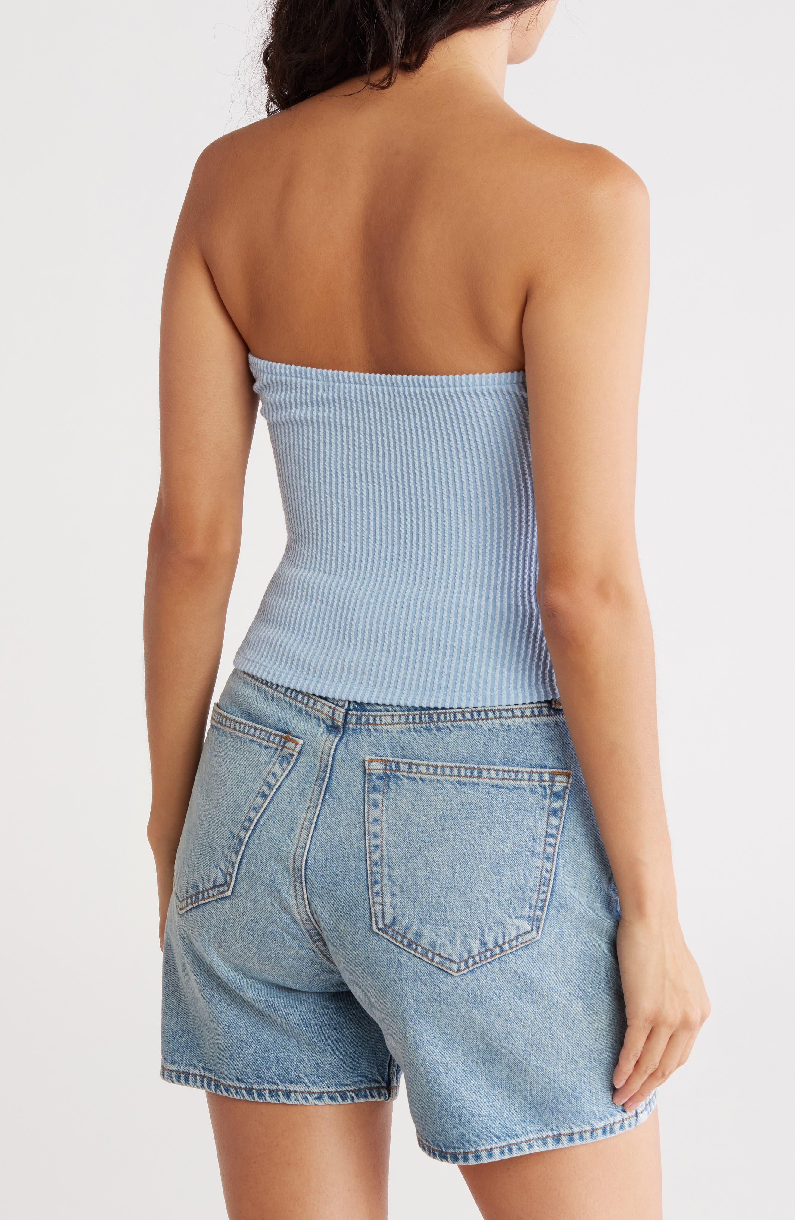 Madden Girl Twist Bust Pucker Rib Tube Top (Women) | Nordstromrack