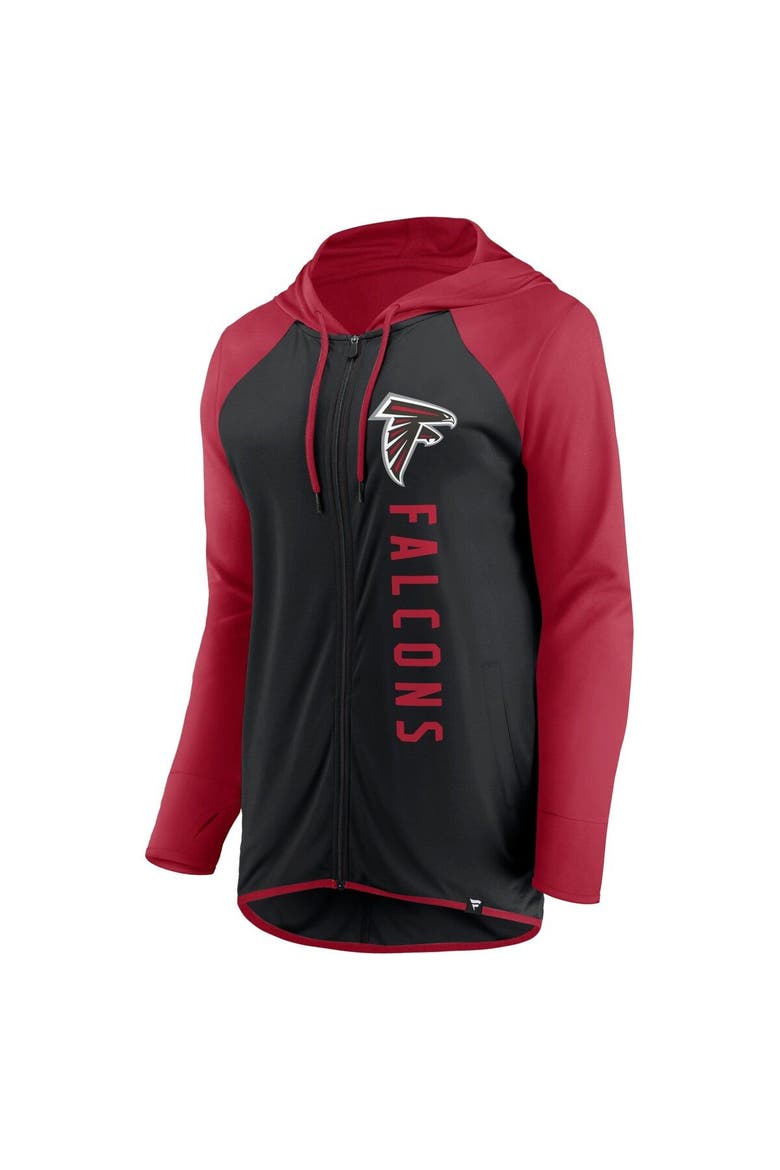 Women's Fanatics Branded Black/Red Atlanta Falcons Forever Fan Full-Zip Hoodie, Alternate, color, Black