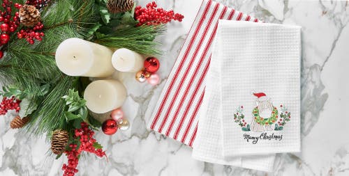 C & F Home C&f Home 27" X 18" "meowy Christmas" Sentiment Featuring Cat In White