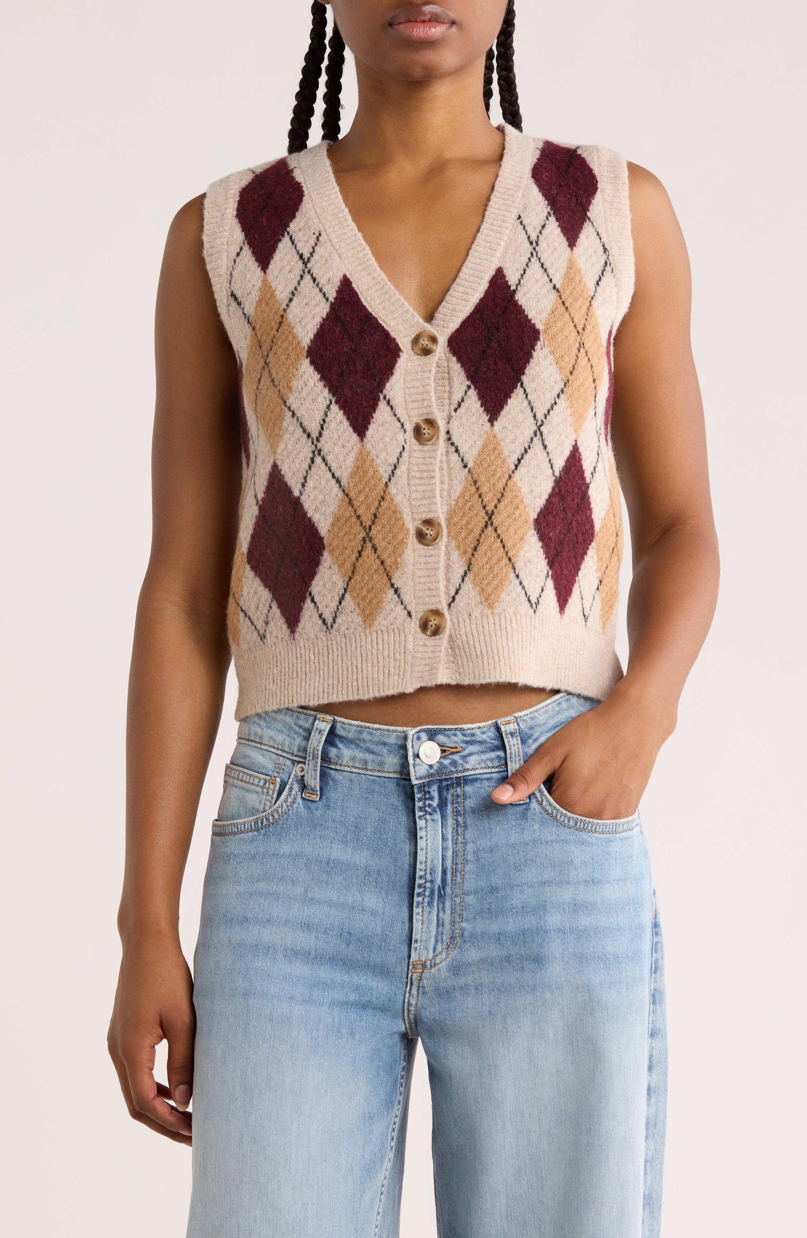 Blu Pepper Argyle Sweater Vest