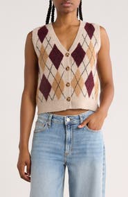 Blu Pepper Argyle Sweater Vest