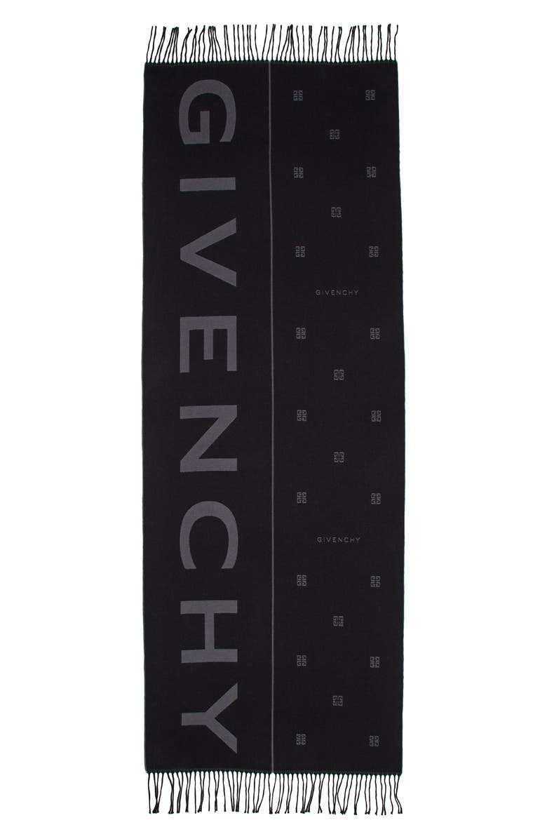 Givenchy Split 4G Logo Virgin Wool Scarf, Alternate, color, 