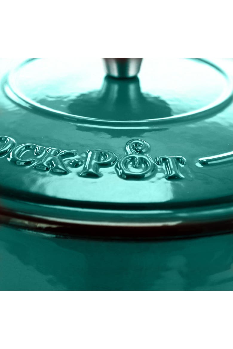 3 Quart Enameled Cast Iron Casserole with Lid, Alternate, color, Blue