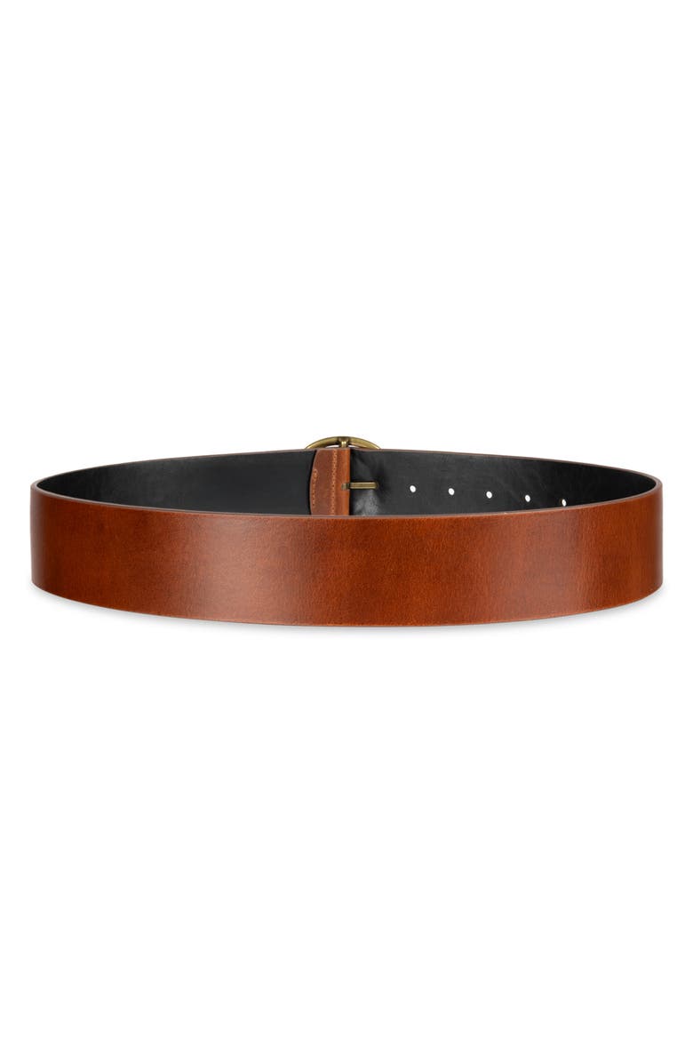 Cole Haan Reversible Centerbar Leather Belt, Alternate, color, Tan/ Black