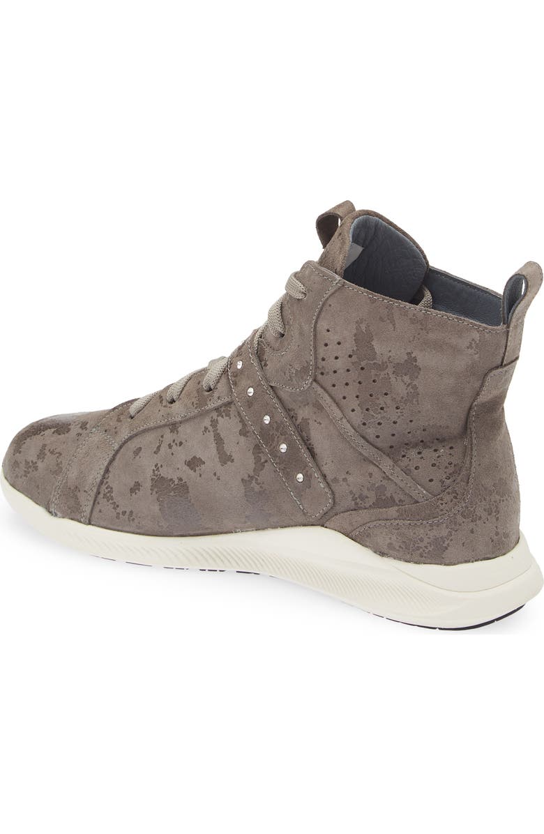 Naot Oxygen Crystal Strap High Top Sneaker, Alternate, color, Grey Marble Suede