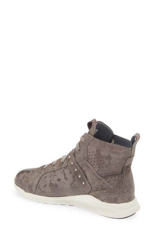 Naot Oxygen Crystal Strap High Top Sneaker In Grey Marble Suede