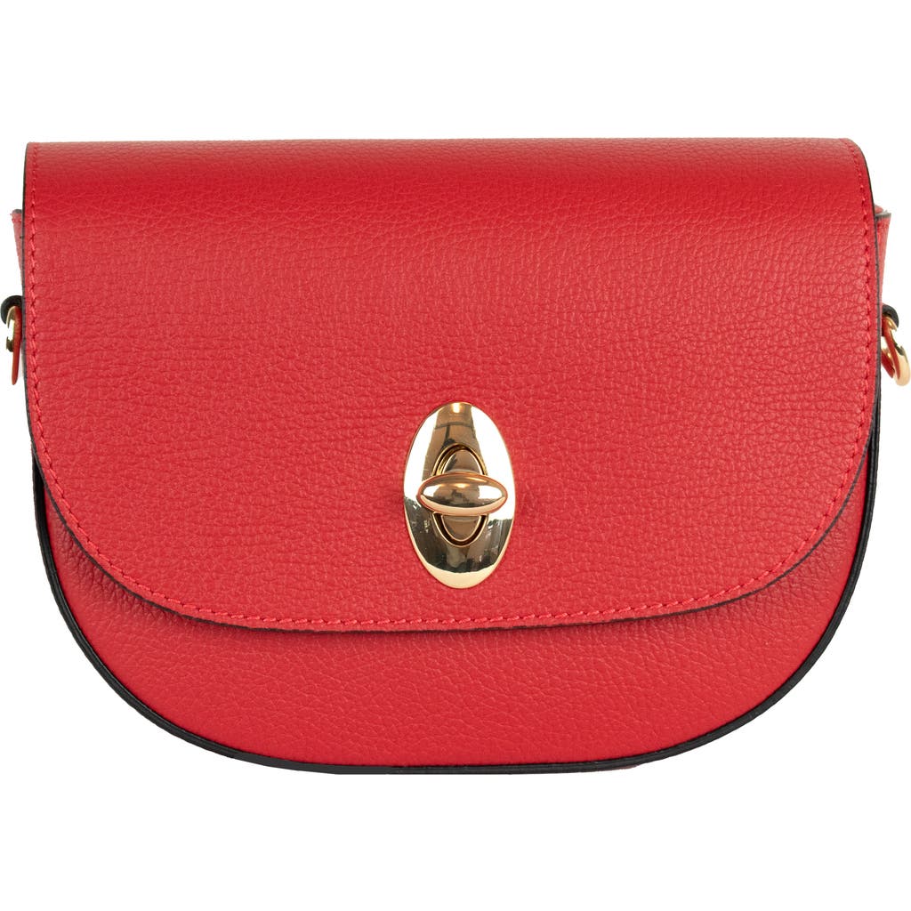 Persaman New York Leather Crossbody Bag In Red