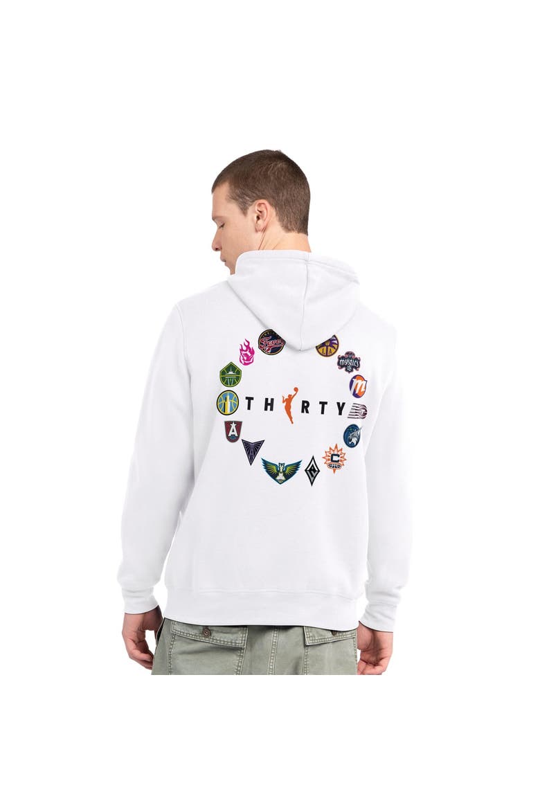 Men's Starter  White WNBA 30th Anniversary Pitcher Pullover Hoodie, Alternate, color, White