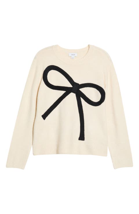 Contrast Bow Sweater