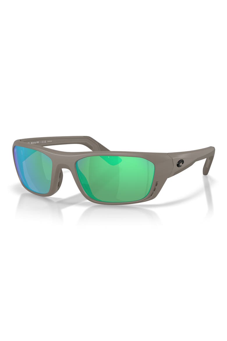 Whitetip Pro 57mm Polarized Rectangular Sunglasses, Alternate, color, MATTE OLIVE SHALE / GREEN