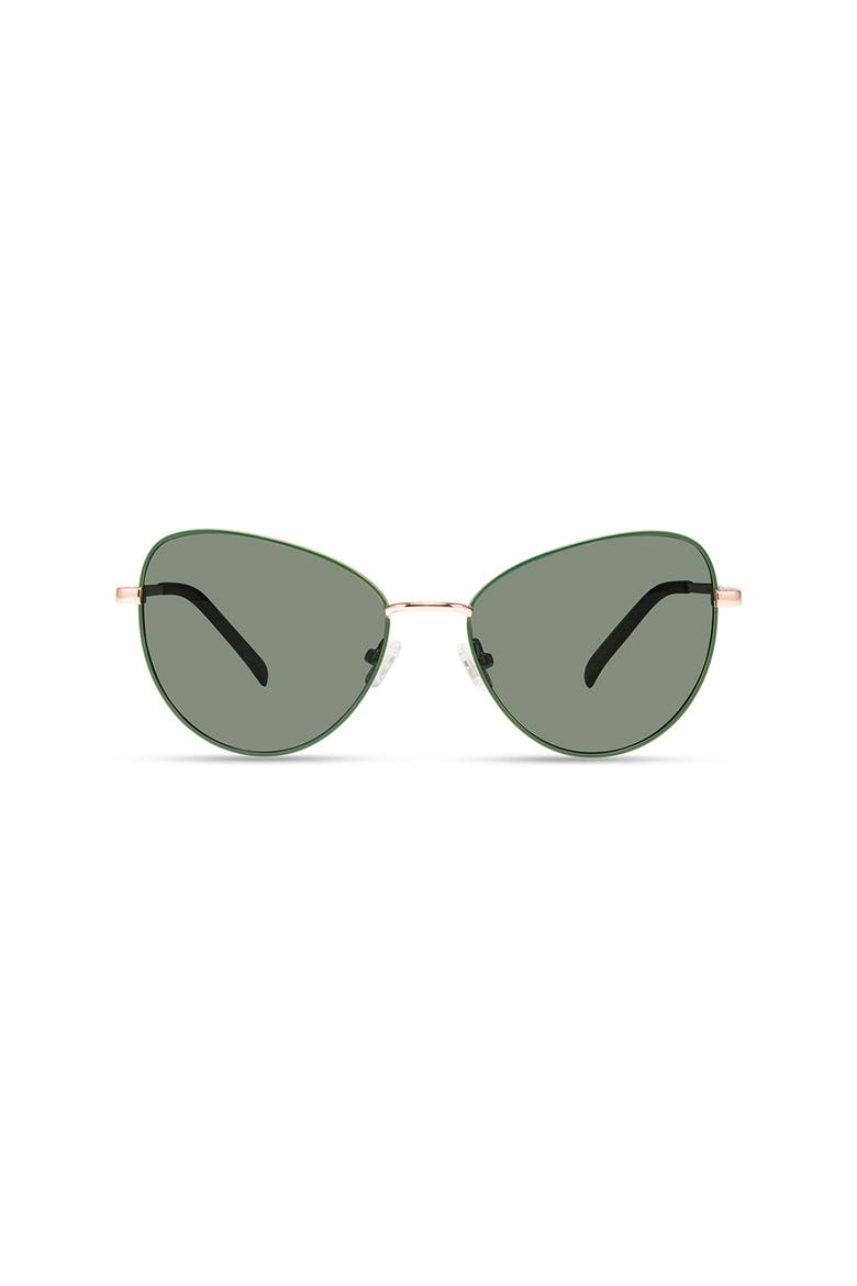 Heather Sunglasses, Main, color, Green/Rose Gold