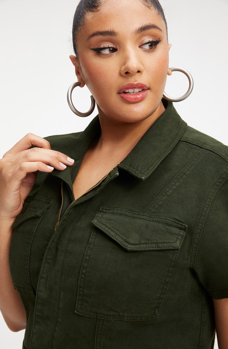 Good American Fit For Success Denim Jumpsuit, Alternate, color,