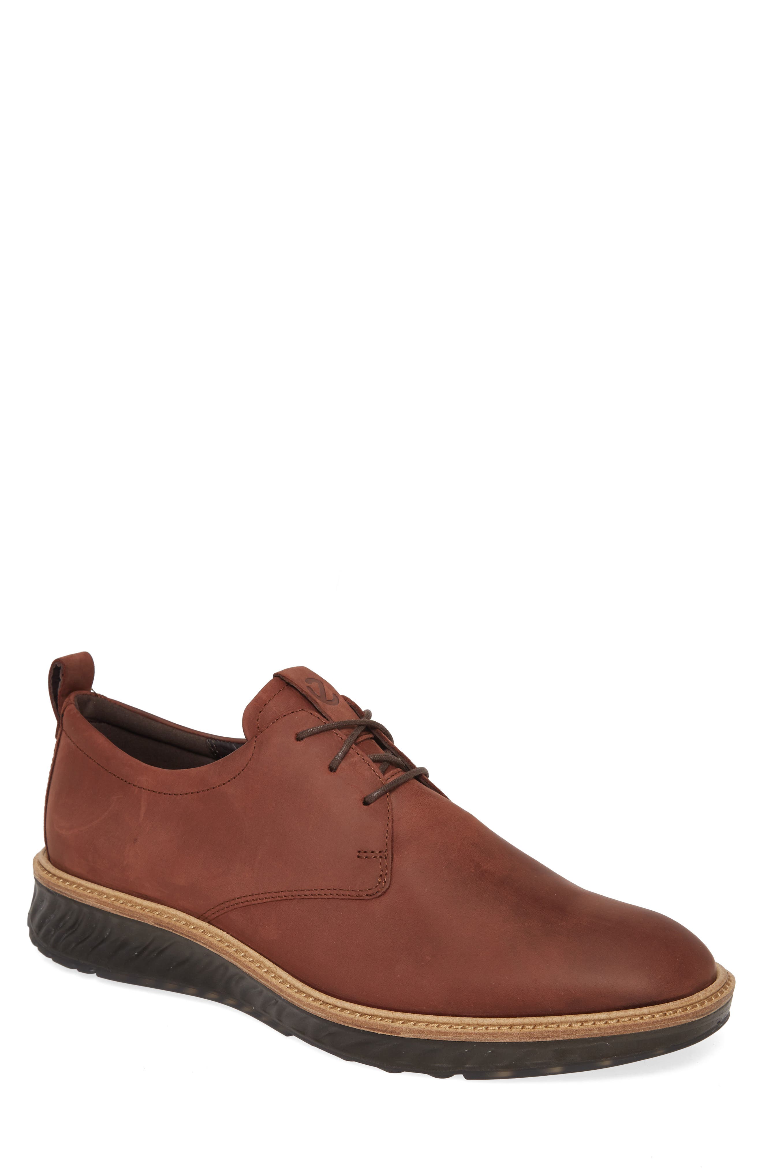ST1 Hybrid Plain Toe Derby, Main, color, BRANDY LEATHER