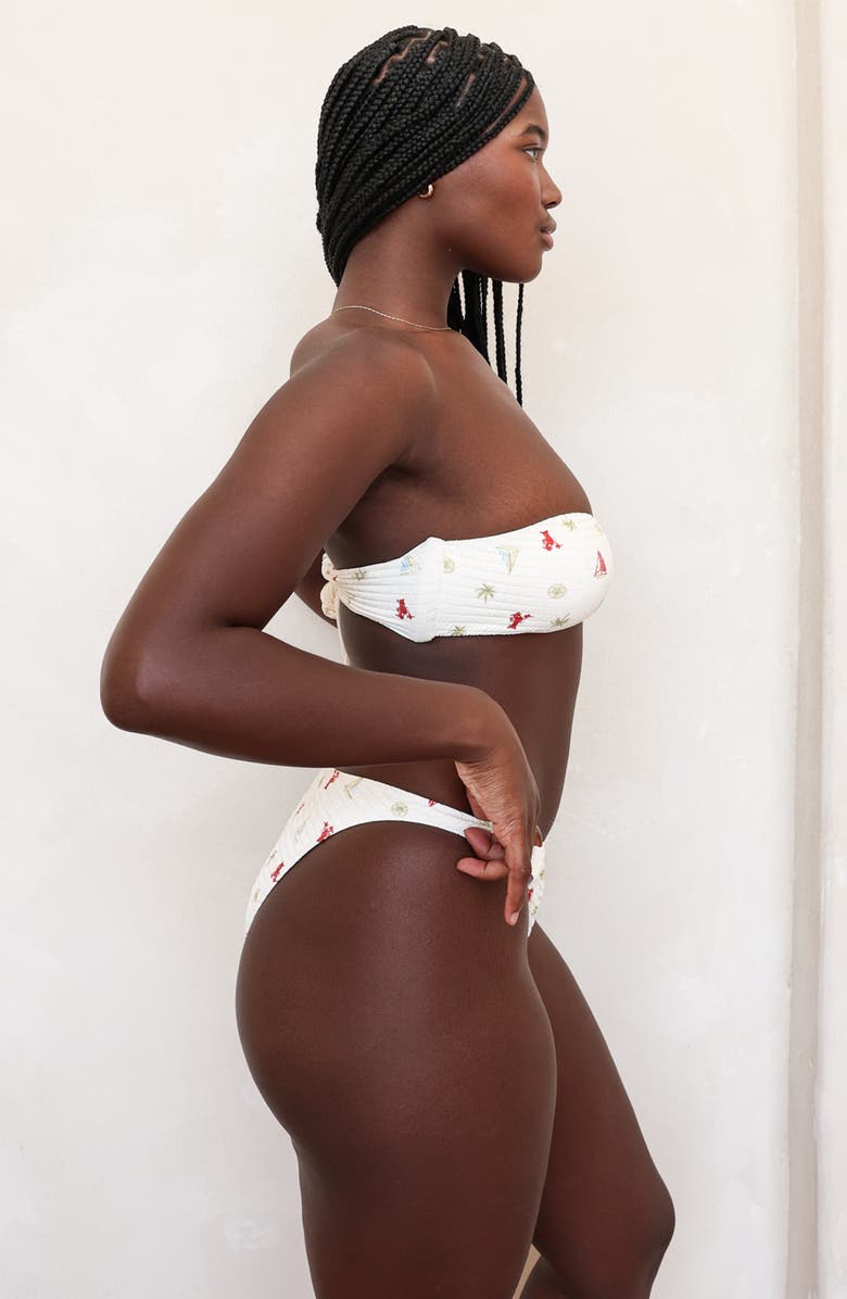 Dippin Daisys Lotus Bandeau Bikini Top, Alternate, color, Lobster Cove