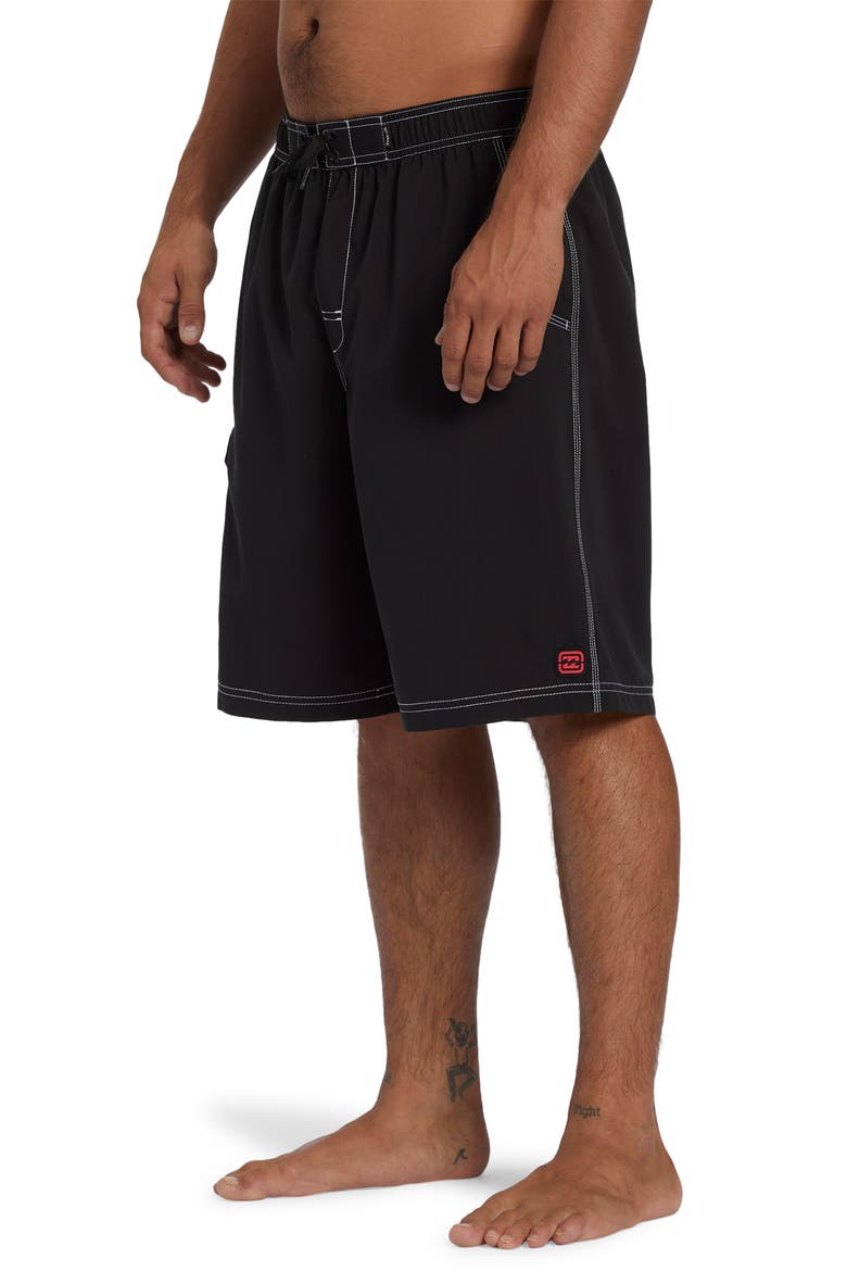 Throw On Loopback Board Shorts, Alternate, color, BLACK
