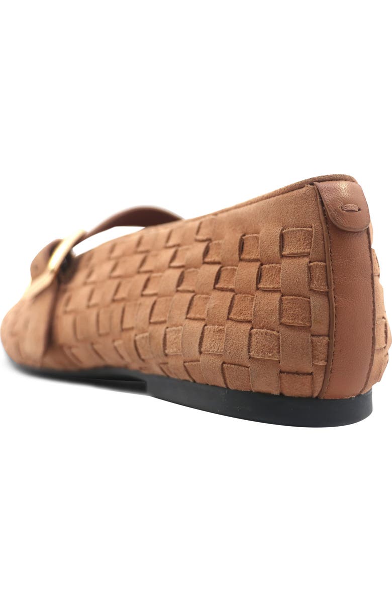 Gentle Souls Winifred Woven Mary Jane Flat, Alternate, color, Camel Suede