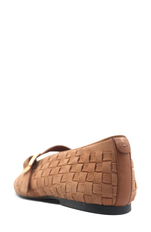 Gentle Souls Winifred Woven Mary Jane Flat In Brown