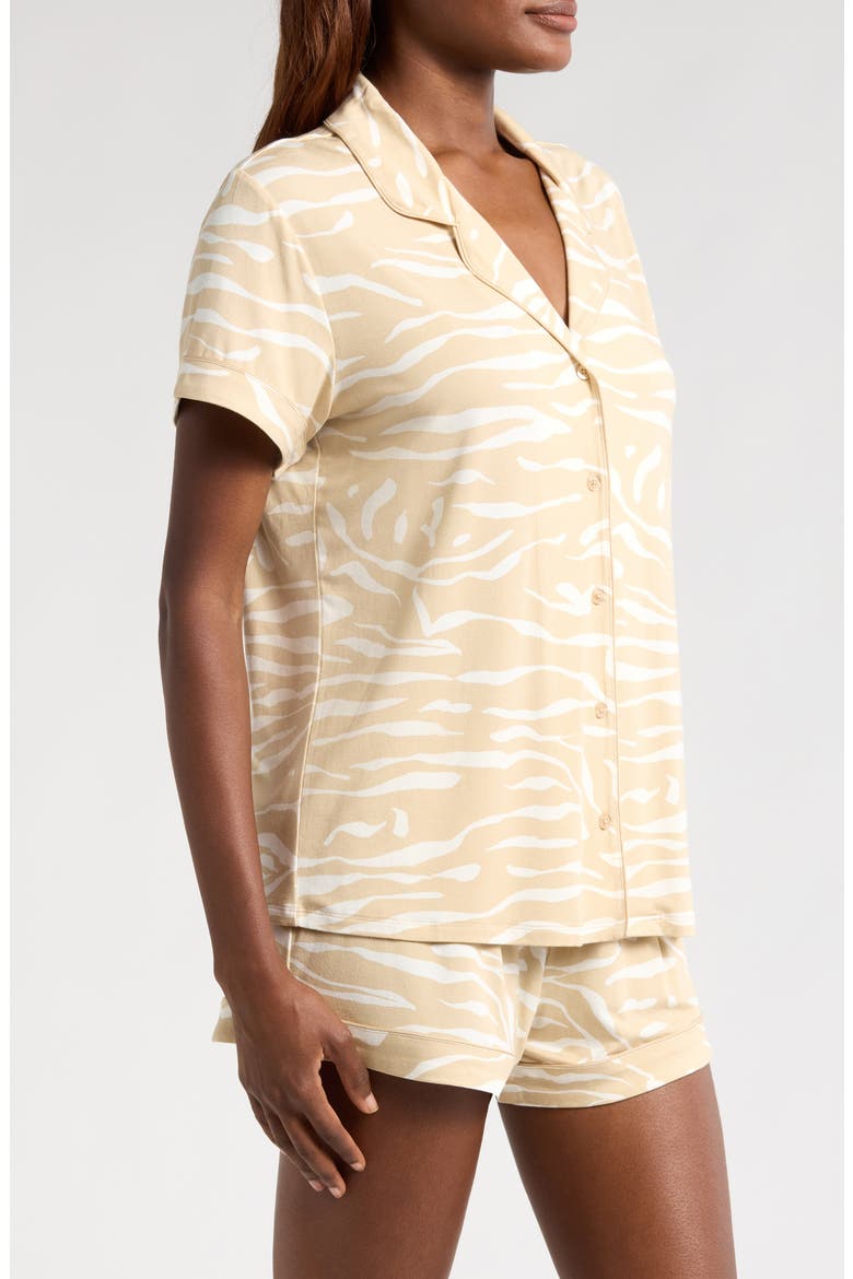 Moonlight Eco Short Pajamas, Alternate, color, TAN SHORE FLUID ZEBRA