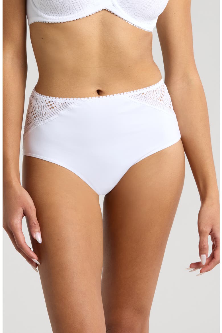 Easy Support High Waist Briefs, Main, color, WHITE