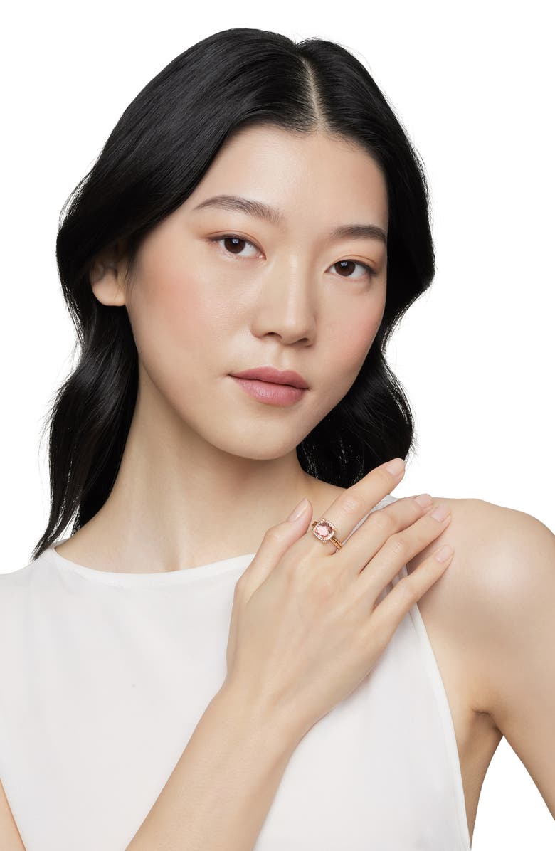 David Yurman Chatelaine<sup>®</sup> Pavé Bezel Ring in 18K Rose Gold, Alternate, color, 