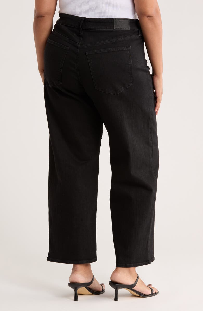 Madewell The Perfect Vintage High Waist Wide Leg Jeans, Alternate, color, Black Rinse Wash
