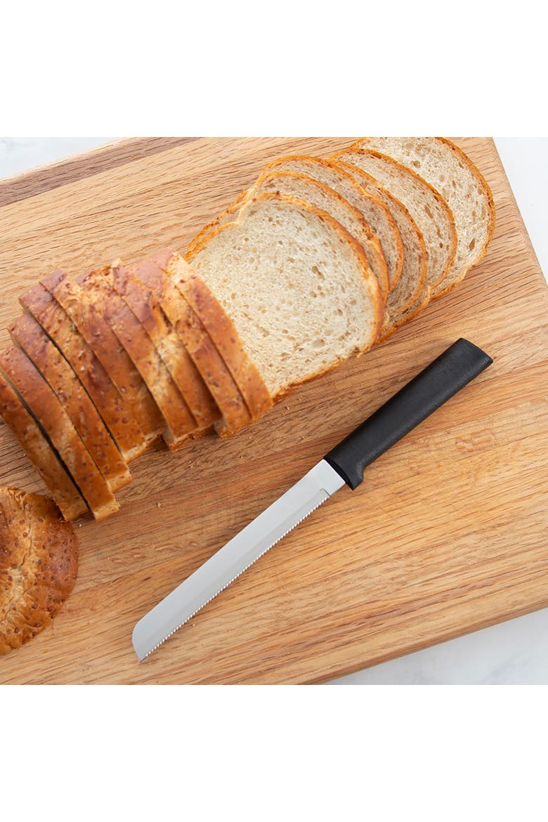 Cutlery 6-Inch Bread Knife Stainless Steel Serrated Blade, Alternate, color, Black