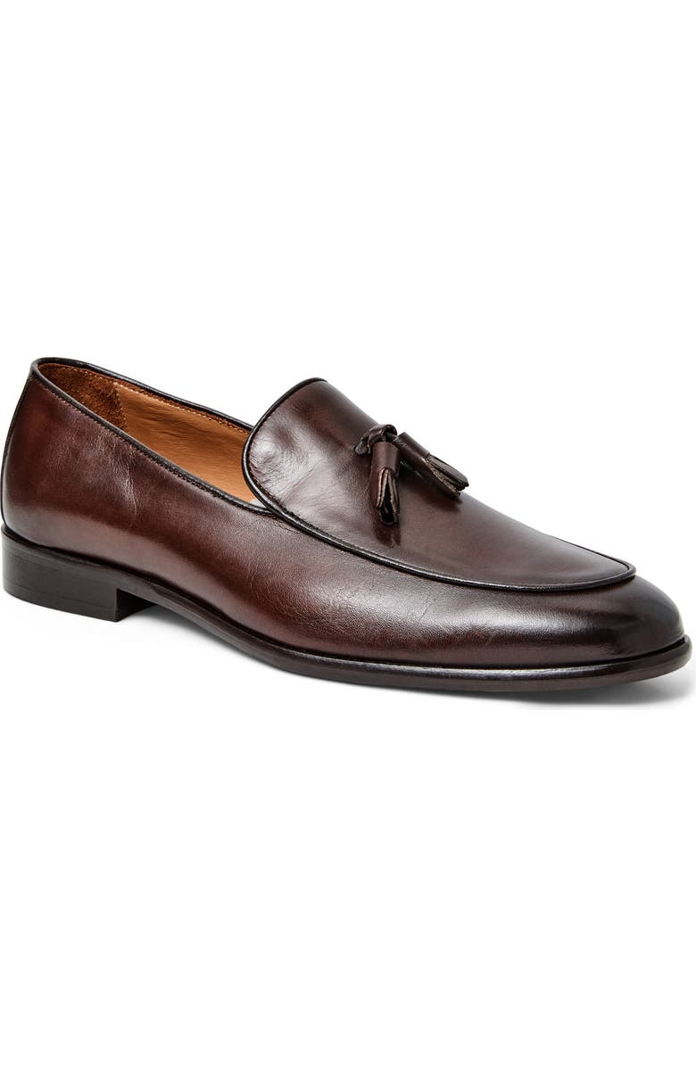 Bruno Magli Hugo Tassel Loafer, Main, color, Dark Brown