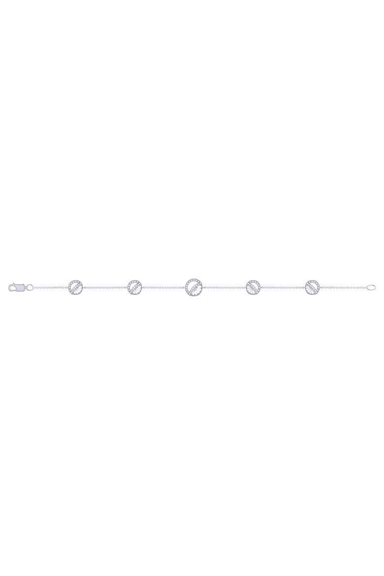 Moon Phases Sterling Silver Diamond Bracelet, Alternate, color, Silver