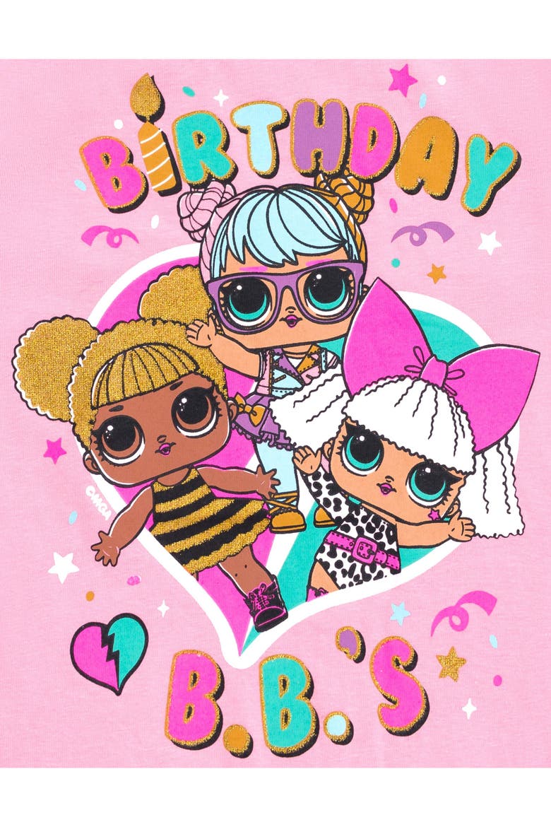 Birthday Glitter T-Shirt, Alternate, color, Confetti Pink