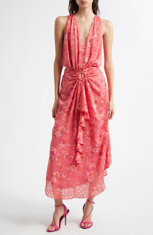 Shop Ramy Brook Athena Ruffle Cocktail Dress In Pink Petunia Petal