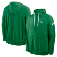 Nike Men's Nike Kelly Green Philadelphia Eagles Sideline Broken Rules Alternate Anorak Half-Zip Hooded Jacket