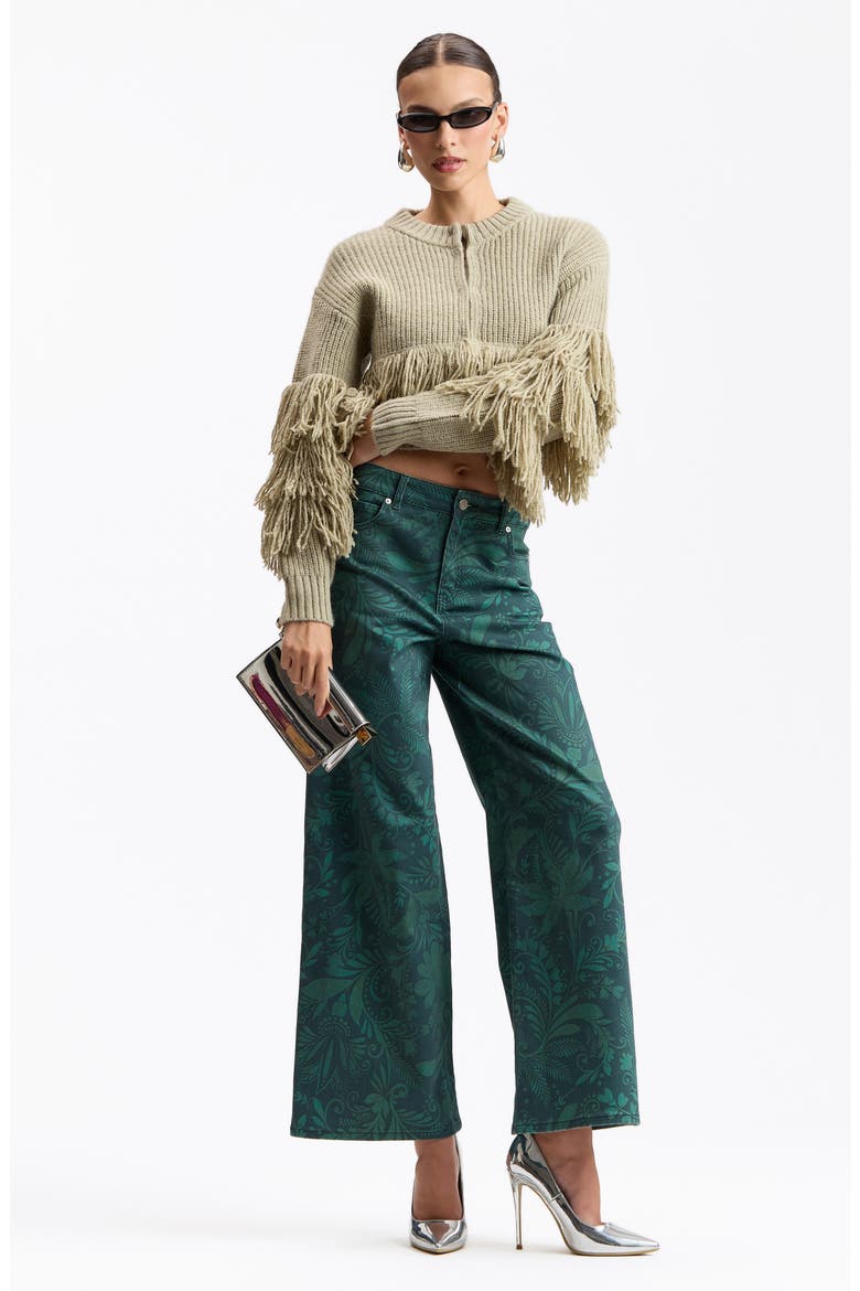 Paisley Print Wide Leg Jeans, Alternate, color, TEAL MIDNIGHT PAISLEY