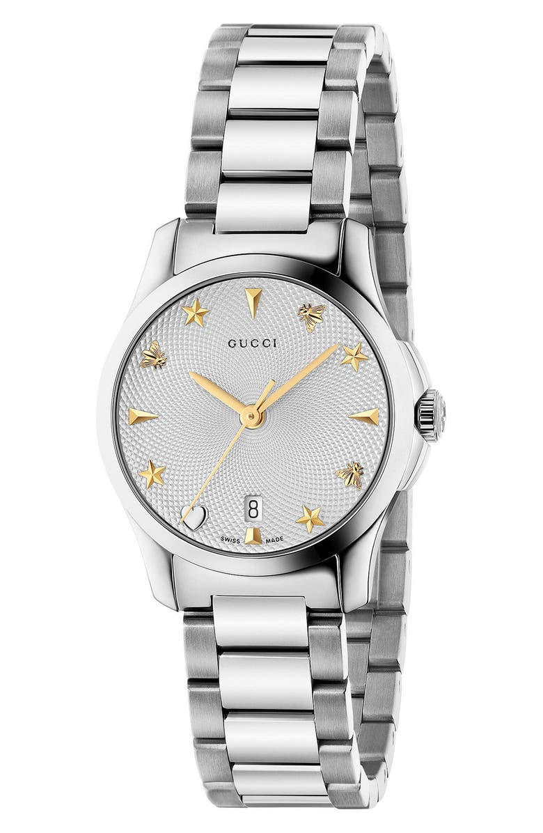Gucci G-Timeless Bracelet Watch, 27mm, Main, color, 